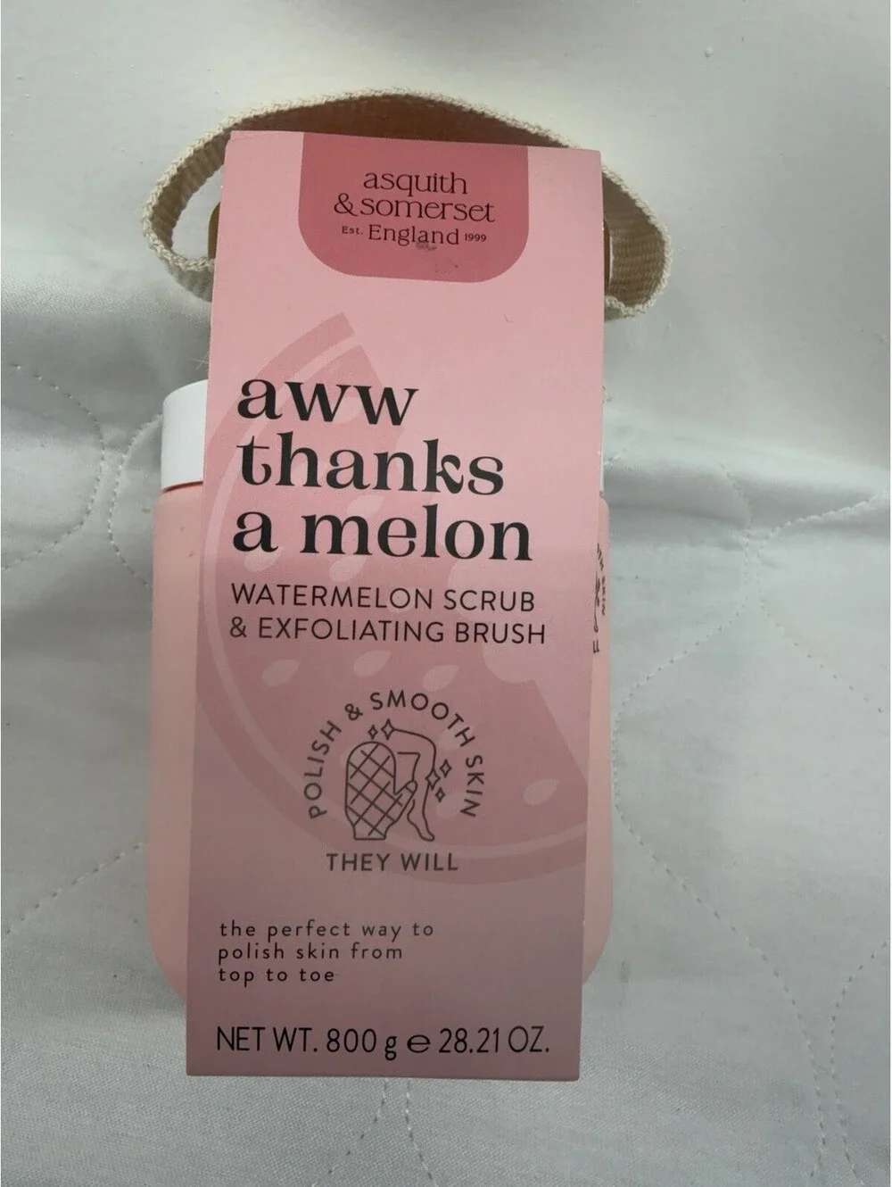 Asquith & Somerset Watermelon Scrub & Brush Body Exfoliator Gift Set NEW
